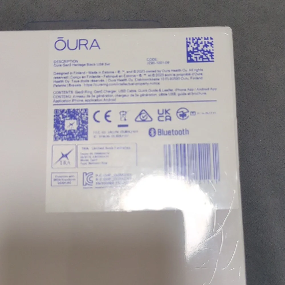 Oura Heritage Ring Gen 3 - Black Finish NIB